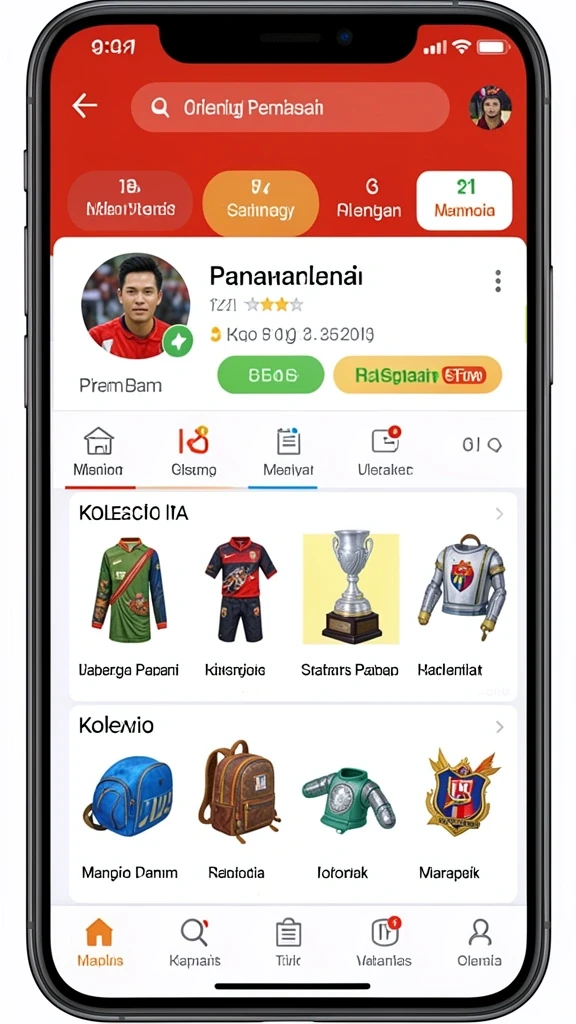 Layar awal dengan grafis yang memukau.