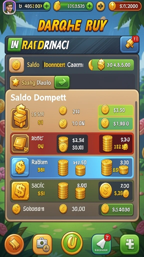 Screenshot menampilkan variasi permainan yang tersedia.