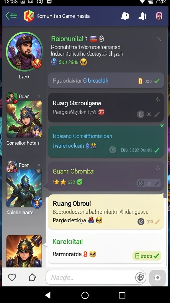 Fitur komunitas yang memungkinkan interaksi antar pemain.