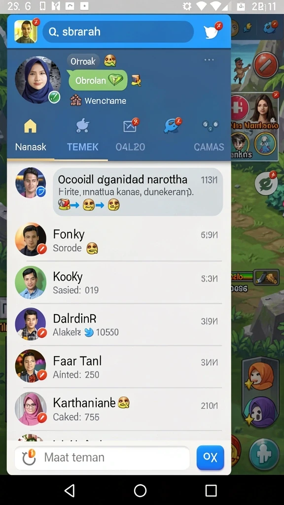 Screenshot kedua menampilkan peta luas dunia fantasi.
