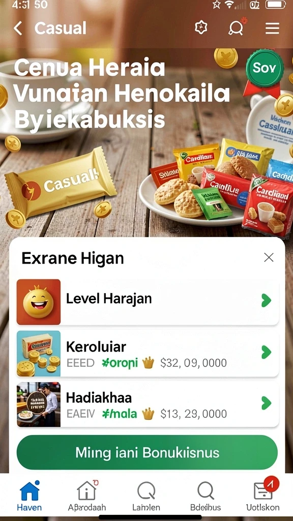 Sistem reward yang menarik untuk para pemain.