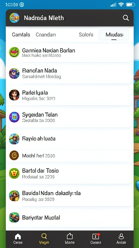 Screenshot kedua menampilkan karakter dengan kostum unik.
