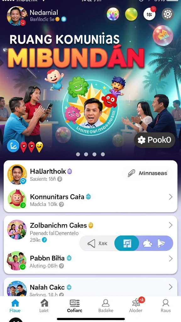 Tampilan utama permainan yang menarik.