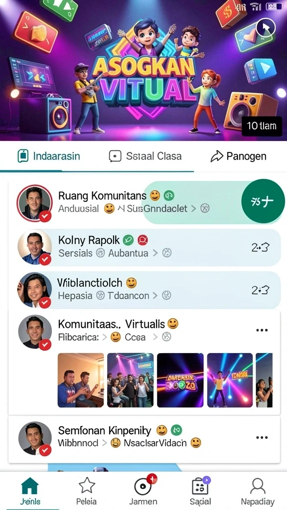 Interaksi sosial yang memperkuat komunitas pemain.