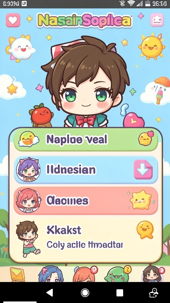 Tampilan menu utama yang menarik dan mudah dinavigasi.