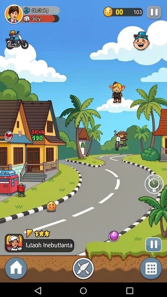 Screenshot menampilkan pemandangan gurun yang luas dan indah.