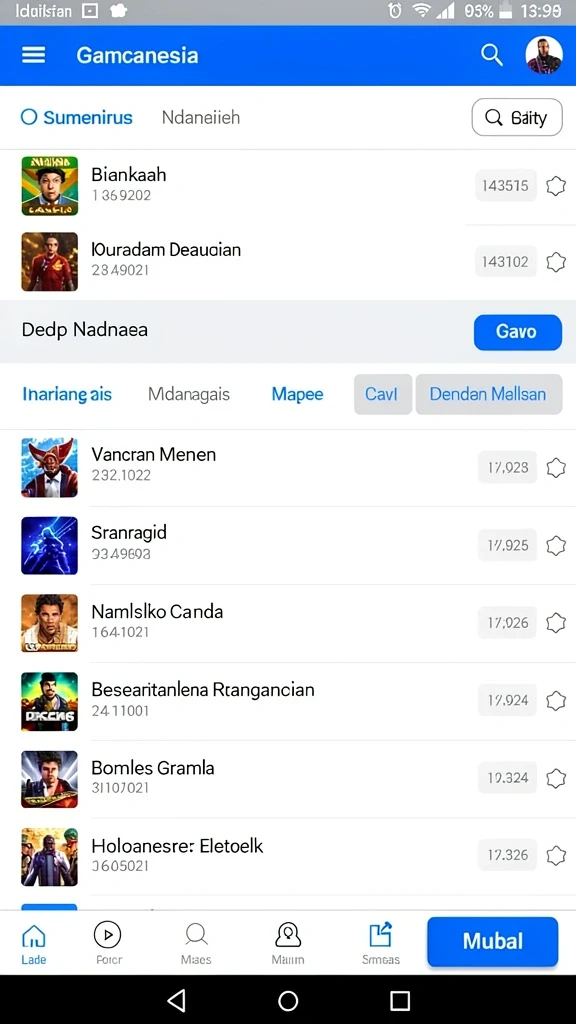Berbagai jenis permainan menarik untuk dipilih.