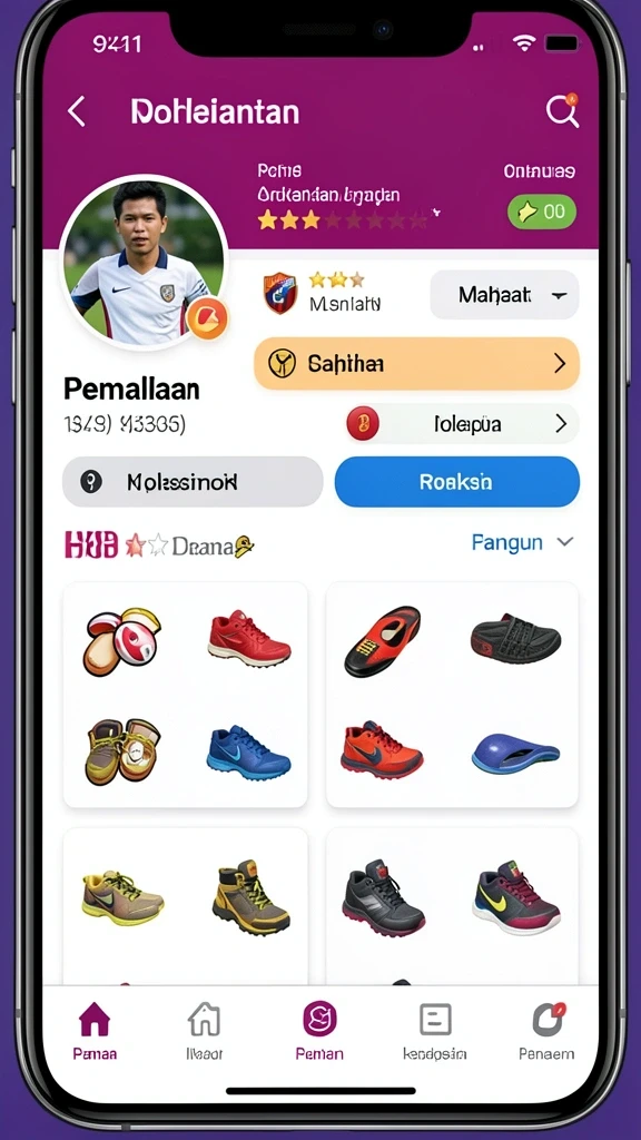 Tangkapan layar menunjukkan karakter yang dikostumisasi dengan unik.