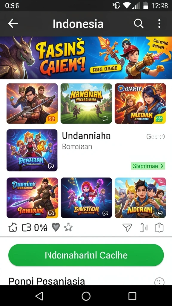 Tangkapan layar menampilkan menu pilihan mode permainan yang beragam.